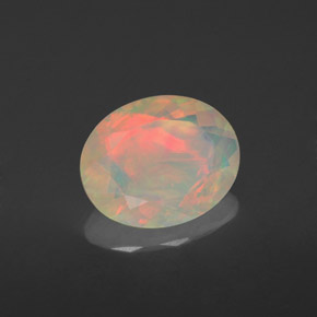 Opala multicolorido natural 1,42ct, transparente, transparente/translúcido