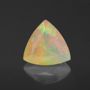 Opala multicolorido natural 1,37ct, transparente, transparente/translúcido