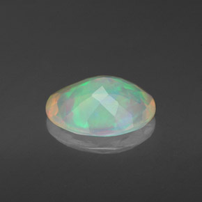 Opala multicolorido natural 1,52ct, transparente, transparente/translúcido
