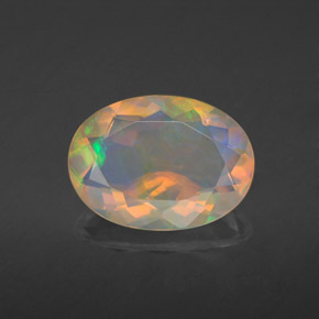 Opala multicolorido natural 1,97ct, transparente, transparente/translúcido