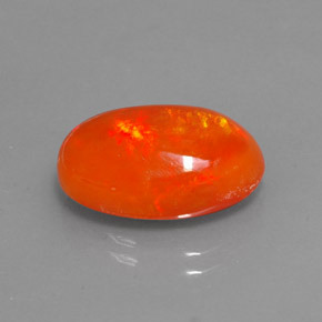 Opala laranja natural 5,33ct, corte oval, translúcido