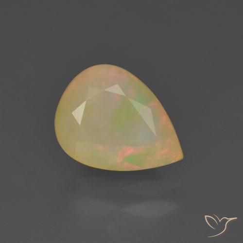 1.08ct Natural Multicolorido Opala, Formato de pêra, Translúcido