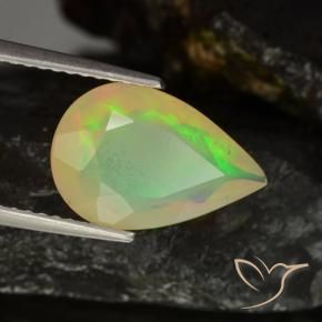 Opala Multicolorido Natural 1.90ct, Formato de pêra, Transparente