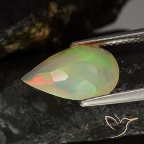 Opala Multicolorido Natural 1.90ct, Formato de pêra, Transparente