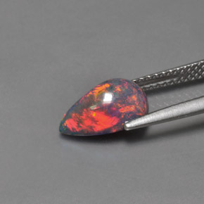 Opala Multicolorido Natural 1.26ct, Formato de pêra, Opaco