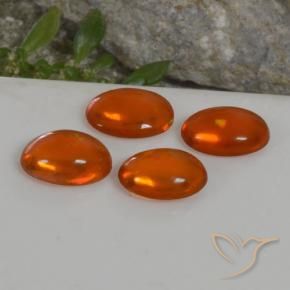 Pedras preciosas de Opala Laranja Médio natural de 2.53 ct, oval, Transparente