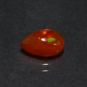 Opala multicolorido natural 1,07ct, formato de pêra, transparente
