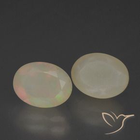 Pedras preciosas de Opala Multicolorido natural de 1.82 ct, oval, Translúcido