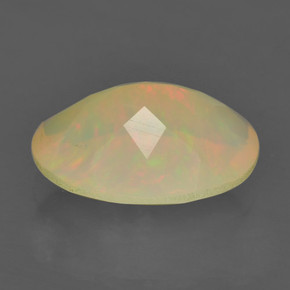 Opala multicolorido natural 1,27ct, corte oval, translúcido
