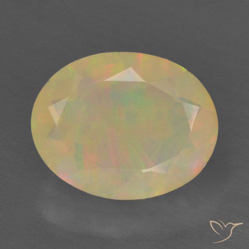 1.23ct Natural Multicolorido Opala, oval, Translúcido