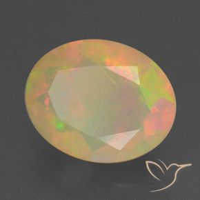 Opala Multicolorido Natural 1.33ct, oval, Transparente