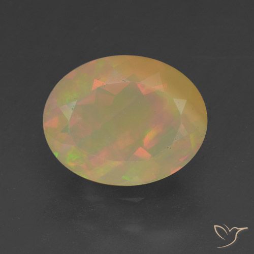 1.46ct Natural Multicolorido Opala, oval, Translúcido