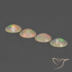 Pedras preciosas de Opala Multicolorido natural de 1.61 ct, oval, Transparente