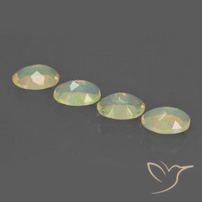 Pedras preciosas de Opala Multicolorido natural de 1.91 ct, oval, Transparente