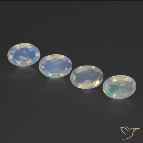 1.54ctw Natural Multicolorido Opala, oval, Transparente