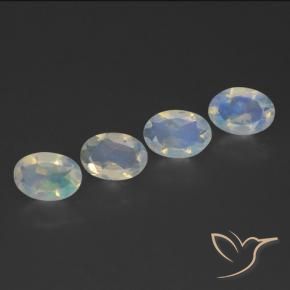 Pedras preciosas de Opala Multicolorido natural de 1.54 ct, oval, Transparente