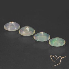 Pedras preciosas de Opala Multicolorido natural de 1.97 ct, oval, Transparente