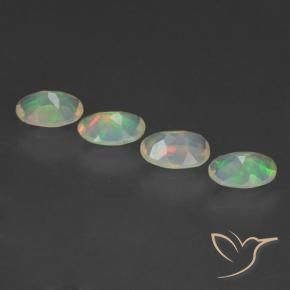 Pedras preciosas de Opala Multicolorido natural de 1.51 ct, oval, Transparente