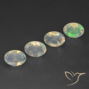 Pedras preciosas de Opala Multicolorido natural de 1.64 ct, oval, Transparente