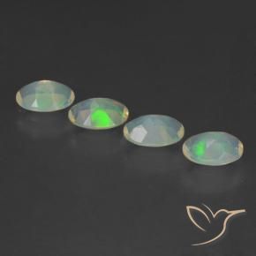 Pedras preciosas de Opala Multicolorido natural de 1.64 ct, oval, Transparente