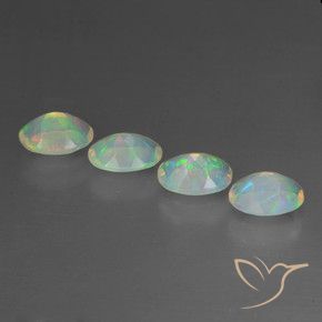 Pedras preciosas de Opala Multicolorido natural de 1.88 ct, oval, Transparente