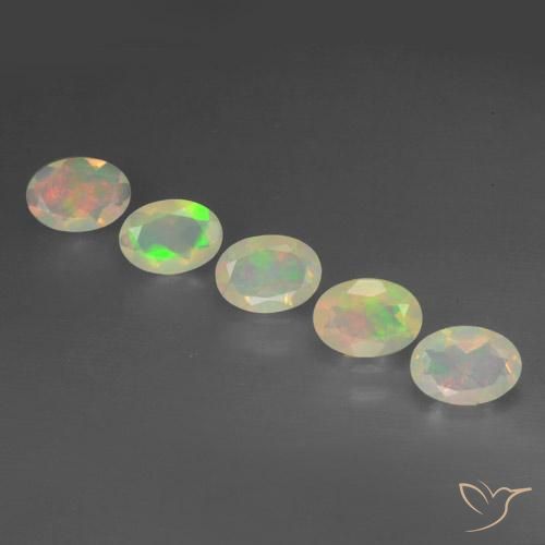 2.03ctw Natural Multicolorido Opala, oval, Transparente