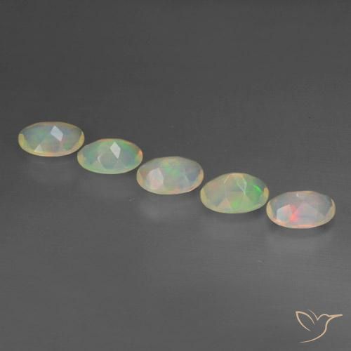 Pedras preciosas de Opala Multicolorido natural de 2.03 ct, oval, Transparente
