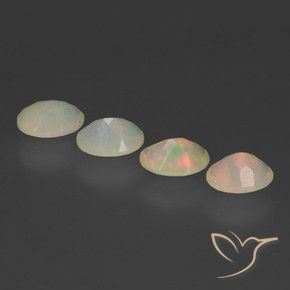 Pedras preciosas de Opala Multicolorido natural de 1.82 ct, oval, Transparente
