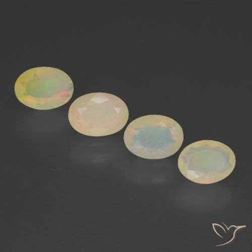 1.81ctw Natural Multicolorido Opala, oval, Transparente