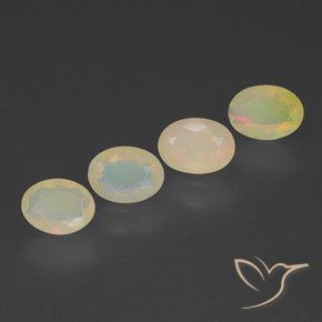Pedras preciosas de Opala Multicolorido natural de 1.81 ct, oval, Transparente