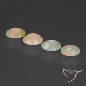 Pedras preciosas de Opala Multicolorido natural de 1.81 ct, oval, Transparente