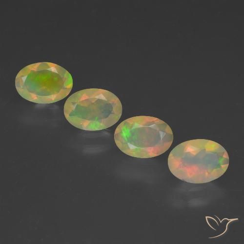 1.75ctw Natural Multicolorido Opala, oval, Transparente