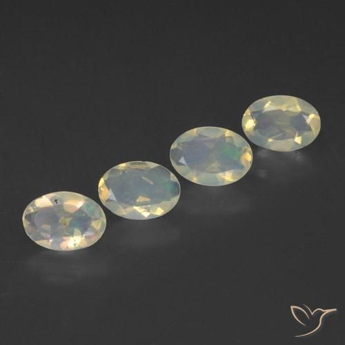 Pedras preciosas de Opala Multicolorido natural de 1.55 ct, oval, Transparente