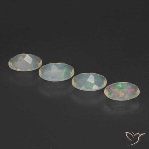 Pedras preciosas de Opala Multicolorido natural de 1.55 ct, oval, Transparente
