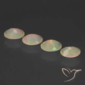 Pedras preciosas de Opala Multicolorido natural de 1.68 ct, oval, Transparente