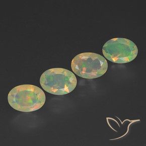 Pedras preciosas de Opala Multicolorido natural de 1.87 ct, oval, Transparente