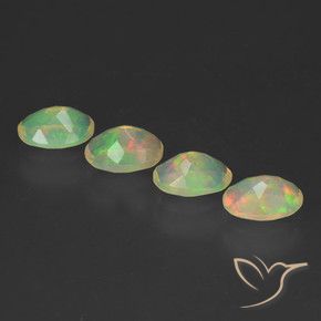 Pedras preciosas de Opala Multicolorido natural de 1.87 ct, oval, Transparente