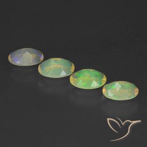 Pedras preciosas de Opala Multicolorido natural de 1.81 ct, oval, Transparente