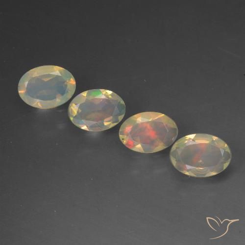 1.46ctw Natural Multicolorido Opala, oval, Transparente