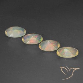 Pedras preciosas de Opala Multicolorido natural de 1.46 ct, oval, Transparente