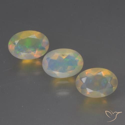 1.30ctw Natural Multicolorido Opala, oval, Transparente