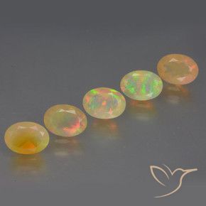 Pedras preciosas de Opala Multicolorido natural de 2.53 ct, oval, Transparente