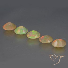 Pedras preciosas de Opala Multicolorido natural de 2.53 ct, oval, Transparente