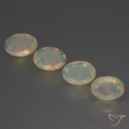 1.48ctw Natural Multicolorido Opala, oval, Transparente