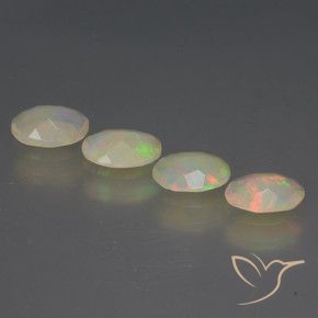 Pedras preciosas de Opala Multicolorido natural de 1.32 ct, oval, Transparente