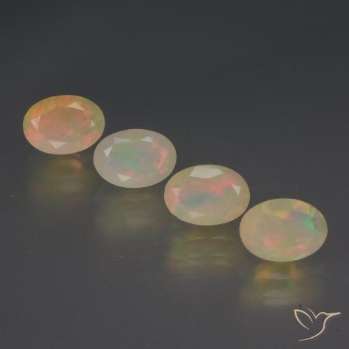 2.23ctw Natural Multicolorido Opala, oval, Transparente