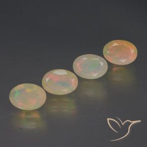 Pedras preciosas de Opala Multicolorido natural de 2.23 ct, oval, Transparente