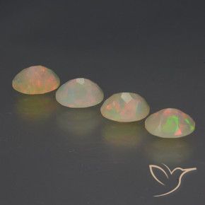 Pedras preciosas de Opala Multicolorido natural de 2.23 ct, oval, Transparente
