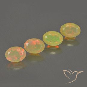 Pedras preciosas de Opala Multicolorido natural de 1.87 ct, oval, Transparente