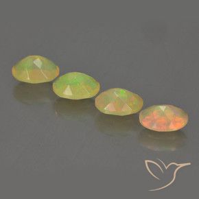 Pedras preciosas de Opala Multicolorido natural de 1.87 ct, oval, Transparente